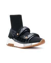 schwarze hohe Sneakers von Versace