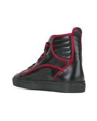 schwarze hohe Sneakers von Raf Simons