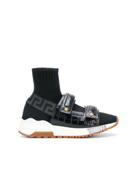 schwarze hohe Sneakers von Versace