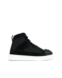 schwarze hohe Sneakers von Versace