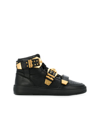 schwarze hohe Sneakers von Versace