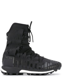 schwarze hohe Sneakers von Y-3 Sport