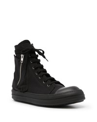 schwarze hohe Sneakers von Rick Owens