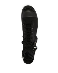 schwarze hohe Sneakers von Rick Owens