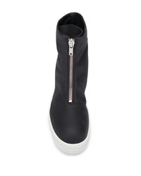 schwarze hohe Sneakers von Rick Owens DRKSHDW