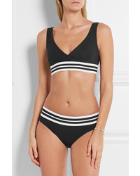 schwarze horizontal gestreifte Bikinihose von Karla Colletto