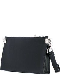 schwarze horizontal gestreifte Clutch von Versace