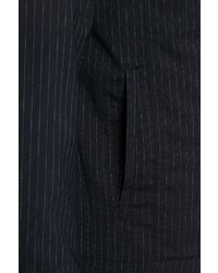 schwarze horizontal gestreifte Jeans Bomberjacke von Matinique