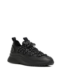 schwarze horizontal gestreifte niedrige Sneakers von Bally