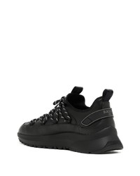 schwarze horizontal gestreifte niedrige Sneakers von Bally