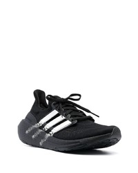 schwarze horizontal gestreifte niedrige Sneakers von Y-3