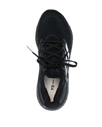 schwarze horizontal gestreifte niedrige Sneakers von Y-3