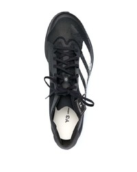 schwarze horizontal gestreifte niedrige Sneakers von Y-3