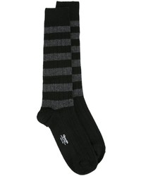 schwarze horizontal gestreifte Socken von Church's