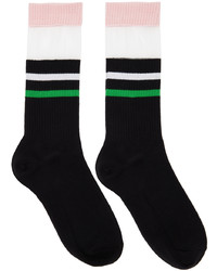 schwarze horizontal gestreifte Socken von JW Anderson