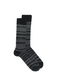 schwarze horizontal gestreifte Socken von Necessary Anywhere