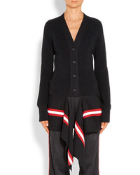 schwarze horizontal gestreifte Strickjacke von Givenchy