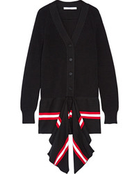 schwarze horizontal gestreifte Strickjacke von Givenchy