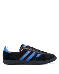 schwarze horizontal gestreifte Wildleder niedrige Sneakers von adidas