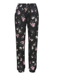 schwarze Hose mit Blumenmuster von VIVANCE