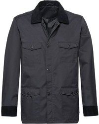 schwarze Jacke mit einer Kentkragen und Knöpfen von Classic
