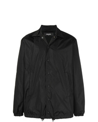 schwarze Jacke mit einer Kentkragen und Knöpfen von DSQUARED2