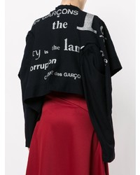schwarze Jacke mit einer offenen Front von Comme Des Garçons Vintage
