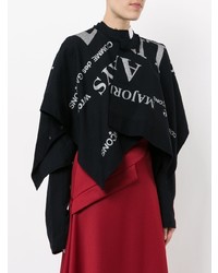 schwarze Jacke mit einer offenen Front von Comme Des Garçons Vintage