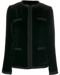schwarze Jacke mit Reliefmuster von Etro
