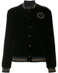 schwarze Jacke mit Sternenmuster von Saint Laurent