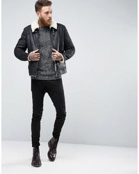 schwarze Jacke von Asos