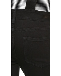 schwarze Jeans Latzhose von Paige