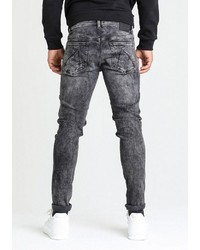 schwarze Jeans mit Acid-Waschung von Chasin'