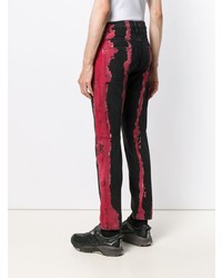 schwarze Mit Batikmuster Jeans von Marcelo Burlon County of Milan