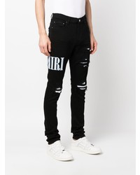 schwarze Mit Batikmuster Jeans von Amiri