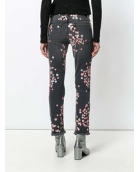 schwarze Jeans mit Blumenmuster von Isabel Marant