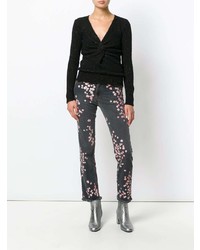 schwarze Jeans mit Blumenmuster von Isabel Marant