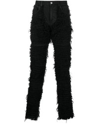schwarze Jeans mit Destroyed-Effekten von 1017 Alyx 9Sm
