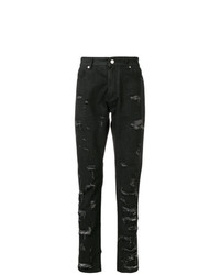 schwarze Jeans mit Destroyed-Effekten von Alyx