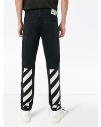 schwarze Jeans mit Destroyed-Effekten von Off-White