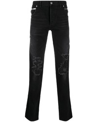 schwarze Jeans mit Destroyed-Effekten von Balmain