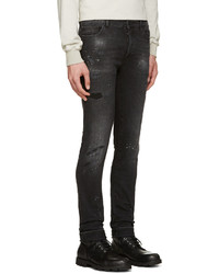 schwarze Jeans mit Destroyed-Effekten von Marcelo Burlon County of Milan