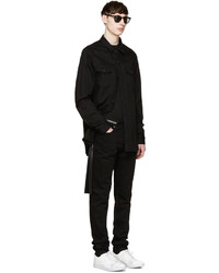 schwarze Jeans mit Destroyed-Effekten von Givenchy
