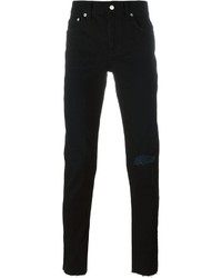 schwarze Jeans mit Destroyed-Effekten von BLK DNM