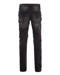 schwarze Jeans mit Destroyed-Effekten von BLUE MONKEY
