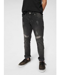 schwarze Jeans mit Destroyed-Effekten von Buffalo