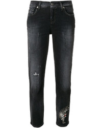 schwarze Jeans mit Destroyed-Effekten von Cambio