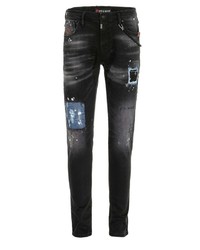 schwarze Jeans mit Destroyed-Effekten von Cipo & Baxx