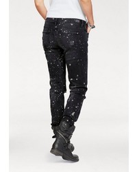 schwarze Jeans mit Destroyed-Effekten von Colorado Denim