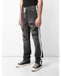 schwarze Jeans mit Destroyed-Effekten von Mostly Heard Rarely Seen